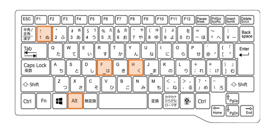 Windowsノート_文字色の変更_ショートカット