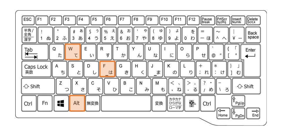 Windowsノート_ウィンドウ枠の固定・解除_ショートカット