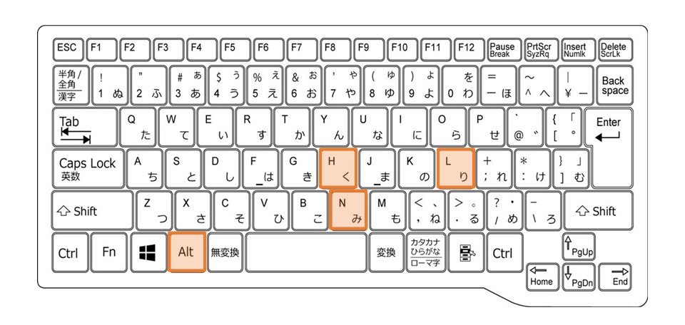 Windowsノート_条件付き書式を開く_ショートカット